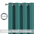 Teal Blackout Curtains with grommet